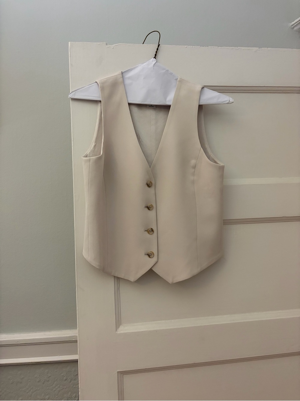 Classic Cream Women's Vest - Tailored Sleeveless Waistcoat